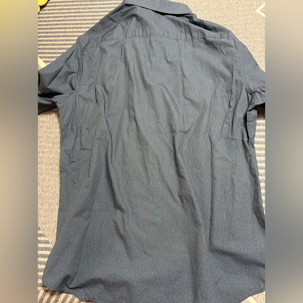 Calvin Klein Dark Blue Button Down Shirt - Picture 10 of 12